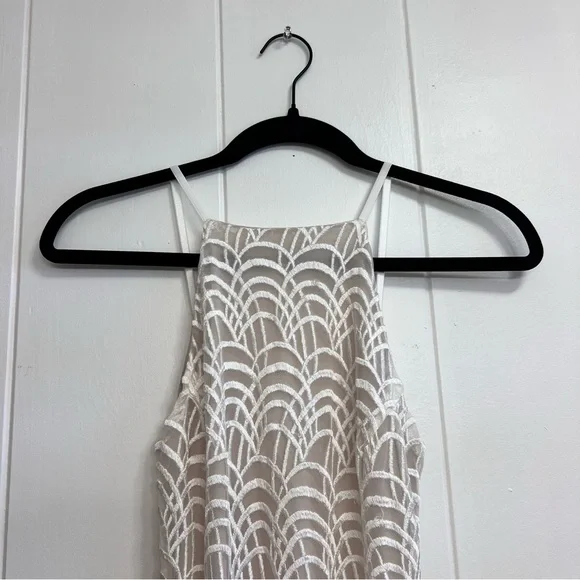 HOLD Stone Cold Fox Logan Crochet White Cream Lace Maxi Dress Bridal Sz 1 - Picture 4 of 11